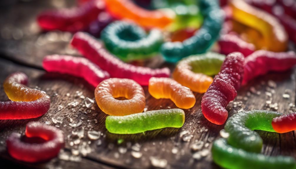 gummy worms as snacks