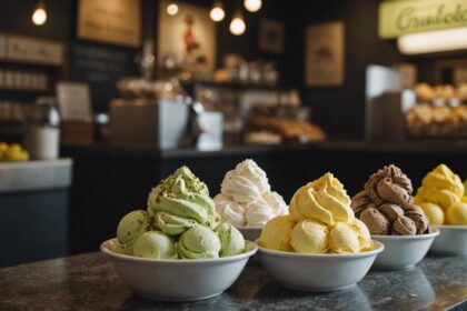 indulging in traditional gelato