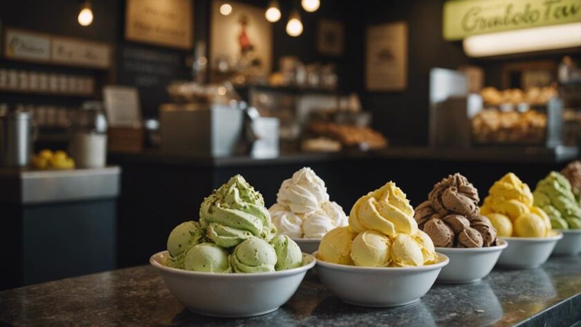 indulging in traditional gelato