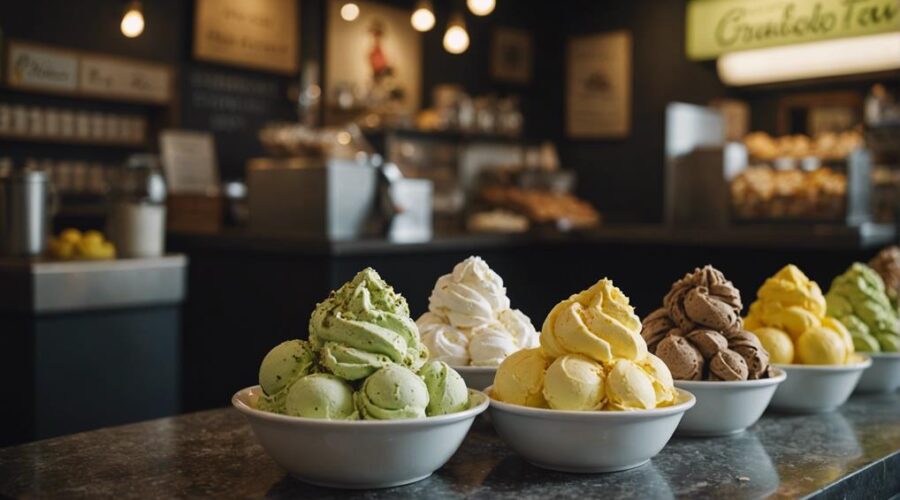 indulging in traditional gelato