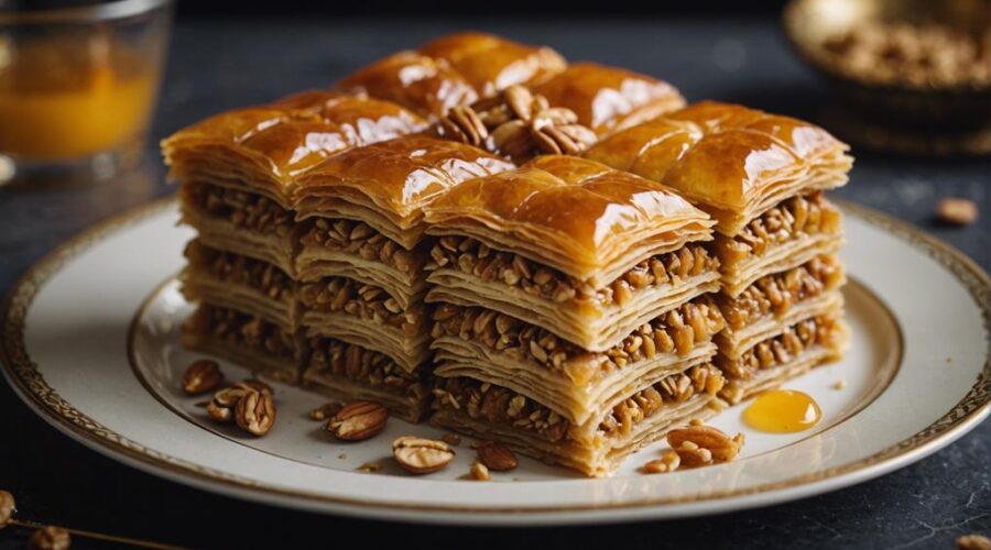 layers of sweet baklava