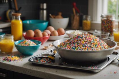 baking with vibrant sprinkles