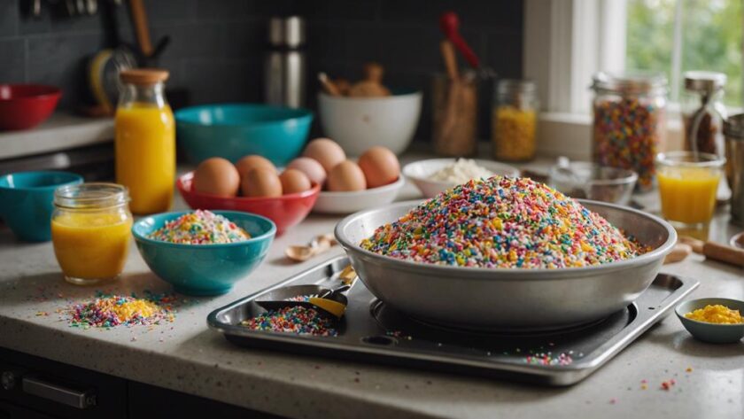 baking with vibrant sprinkles