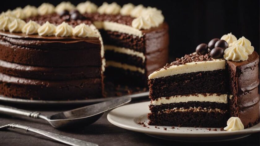 chocolate and vanilla layers