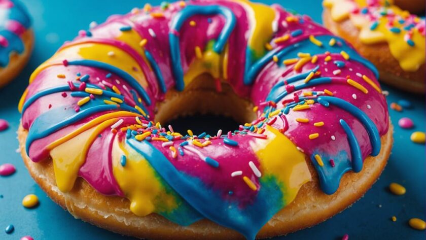 colorful doughnuts with flair