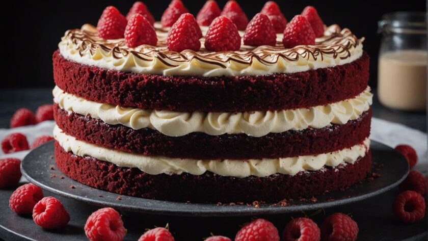 decadent red velvet cheesecake