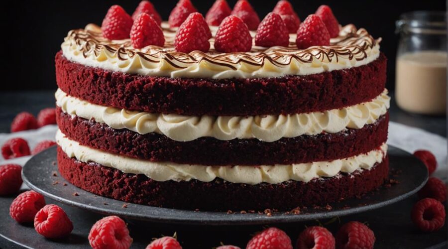 decadent red velvet cheesecake