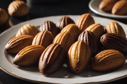 delectable madeleines with chocolate