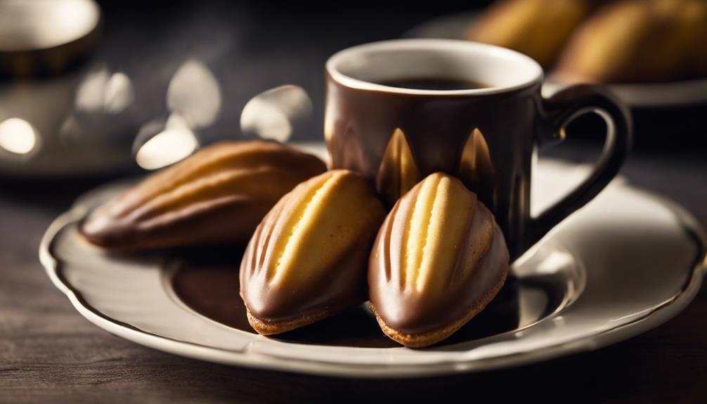 delicate cookies with coffee