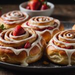 delicious strawberry cream rolls