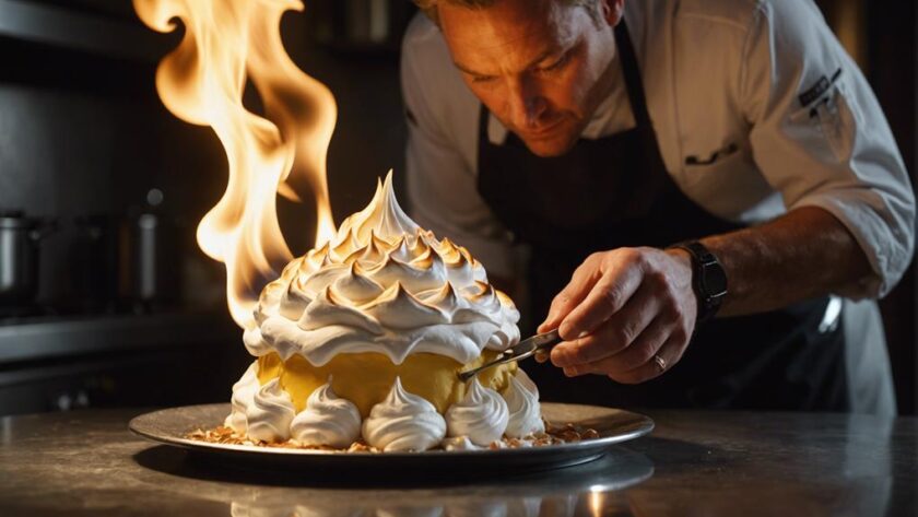 flamboyant baked alaska creation