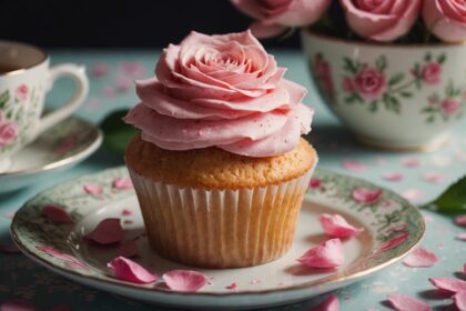 rose water cupcake elegance