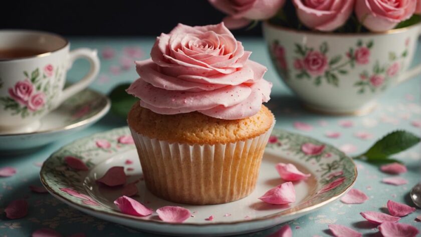 rose water cupcake elegance