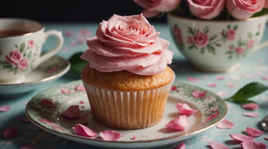 rose water cupcake elegance