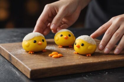 cute chicken shaped mochi recipe