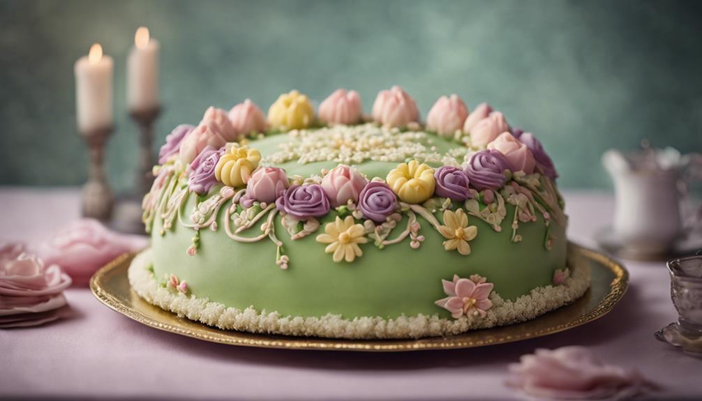 delicate marzipan and petals