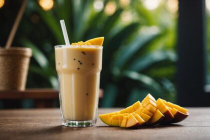 delightful mango boba tea