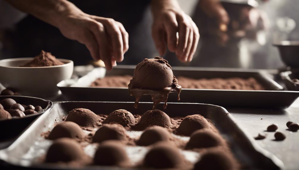 prepare tartufo chocolate truffles