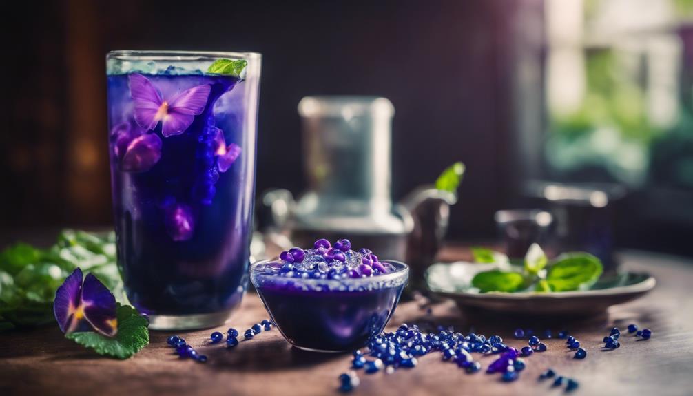 vibrant blue herbal infusion