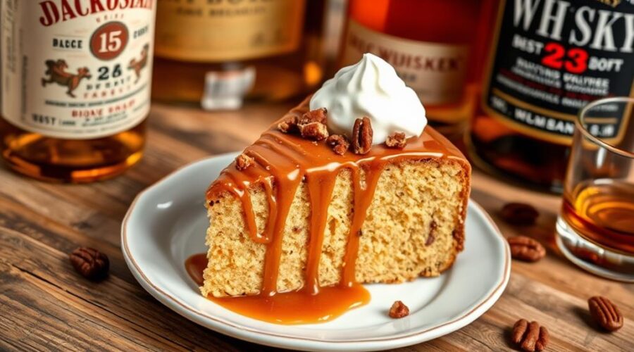 adult dessert whiskey cake