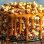 caramel popcorn cake delight