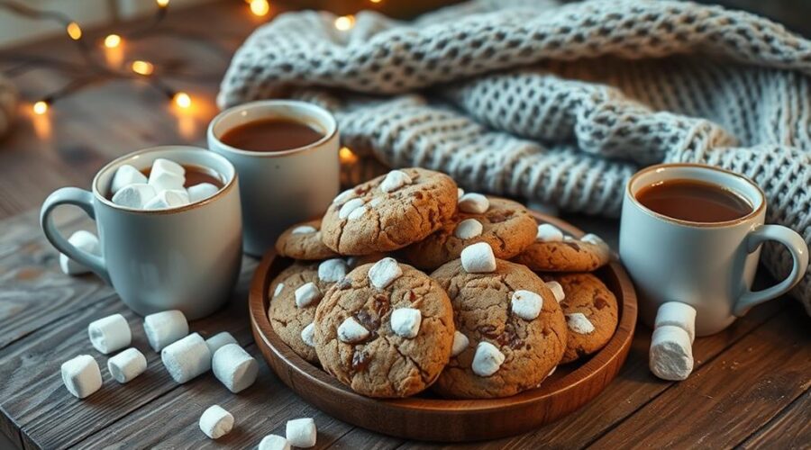 cozy winter hot cocoa cookies