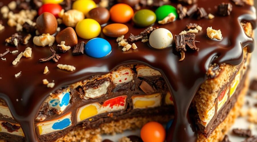 decadent candy bar pie