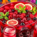 festive red party punch