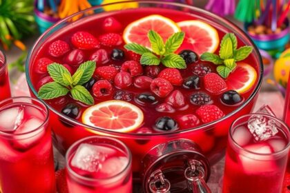 festive red party punch