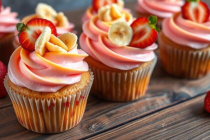 strawberry banana cupcakes recipe