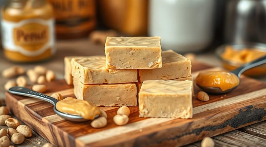 three ingredient peanut butter fudge