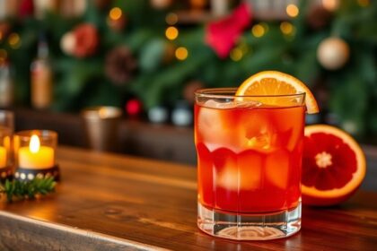 festive blood orange cocktail