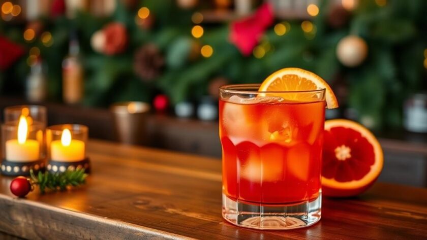 festive blood orange cocktail