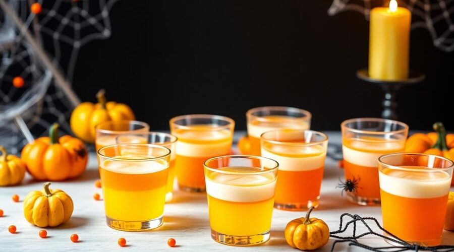 festive candy corn shots