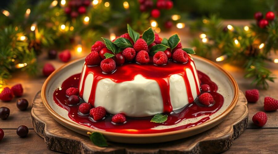 festive italian panna cotta