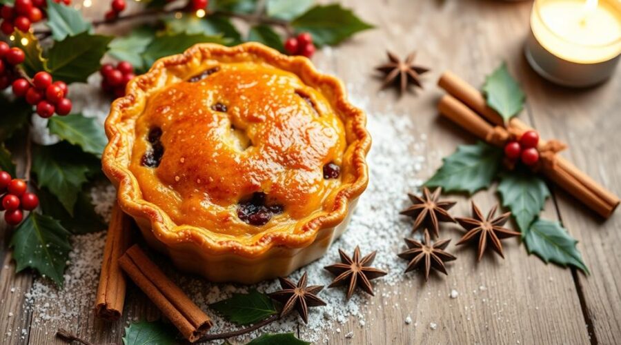 festive traditional mince pie