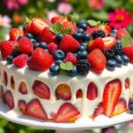 fresh summer berry cake