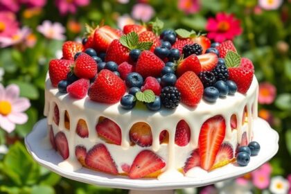 fresh summer berry cake