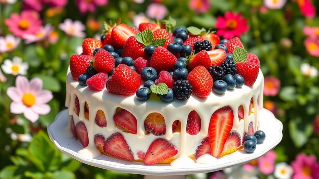 fresh summer berry cake