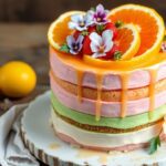 light fruity sherbet cake