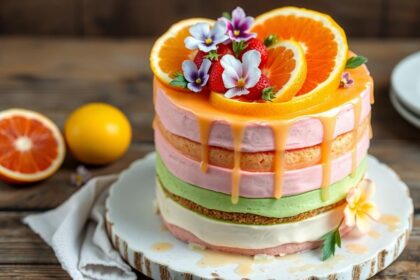 light fruity sherbet cake