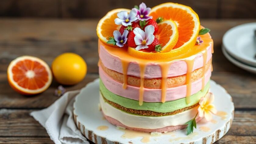 light fruity sherbet cake