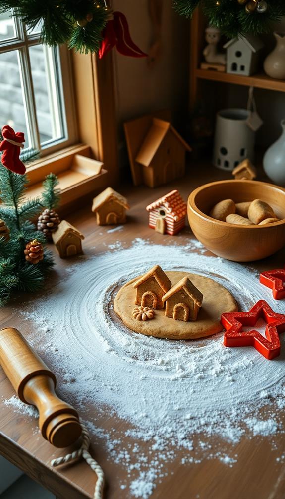 making gingerbread cookie dough