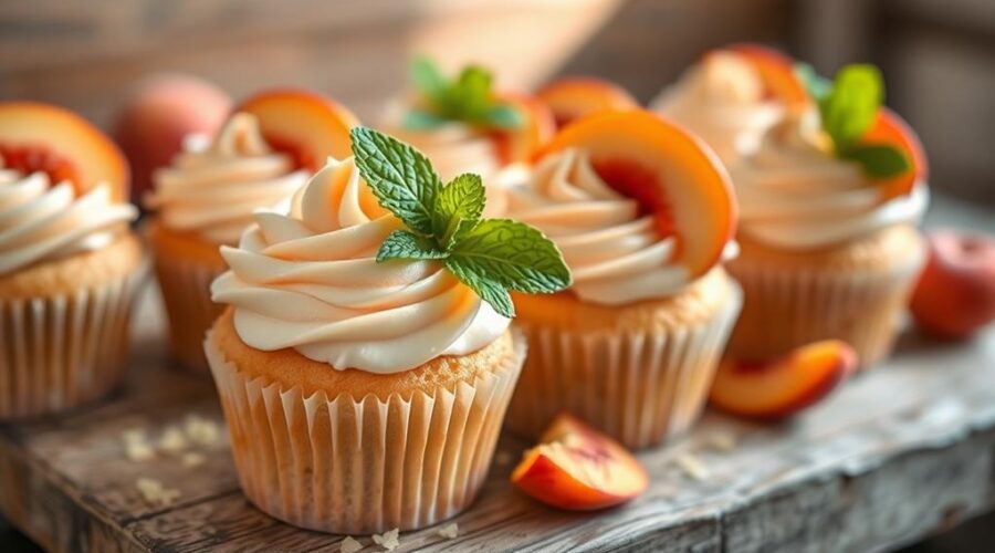 peach cupcakes fruity delight