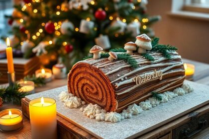 reimagined festive log cake