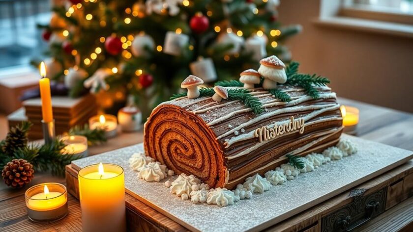 reimagined festive log cake