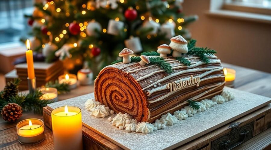 reimagined festive log cake