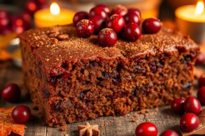 seasonal cranberry spice cake