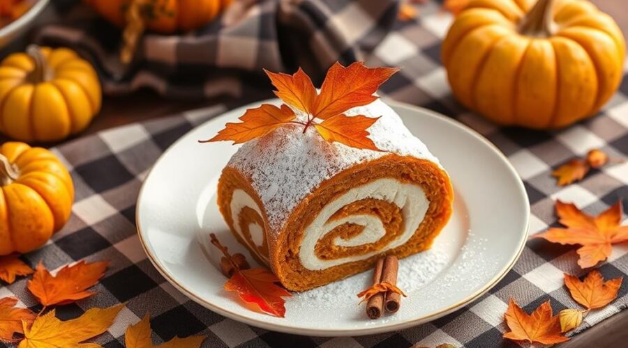 seasonal pumpkin roll delight