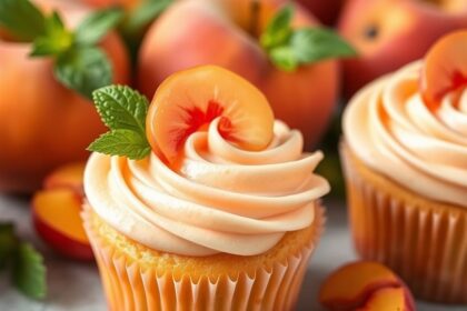 peach flavored cupcake delight